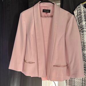 Black Label Blush Pink Women's Blazer and matching pants set.